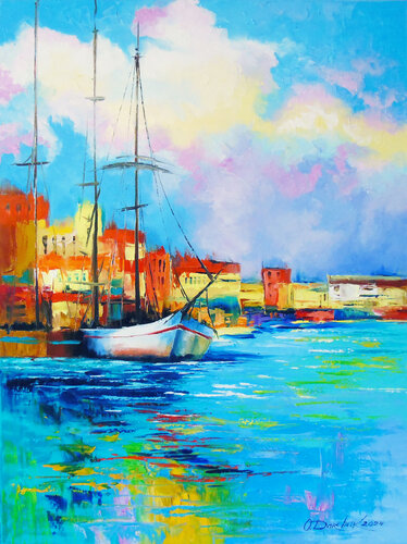 Rainbow morning by Olha Darchuk, Painting for Sale on Select