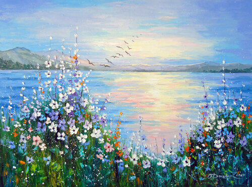 Tenderness of nature by Olha Darchuk, Painting for Sale on Select