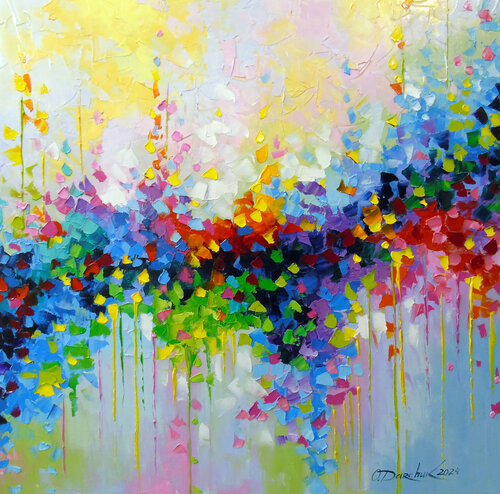 Masterly play of color by Olha Darchuk, Painting for Sale on Select