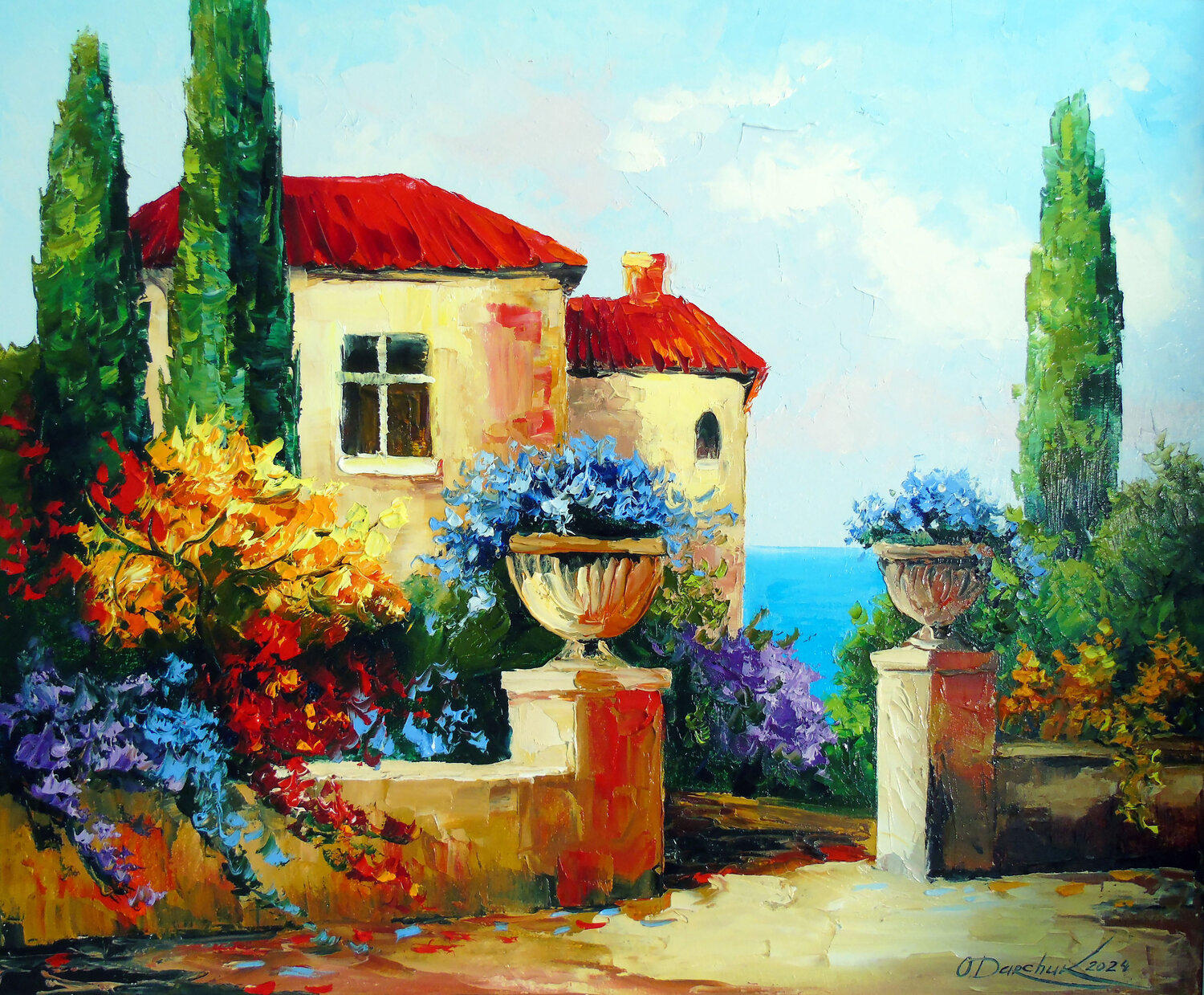 Mediterranean Bliss Olha Darchuk Original painting for sale