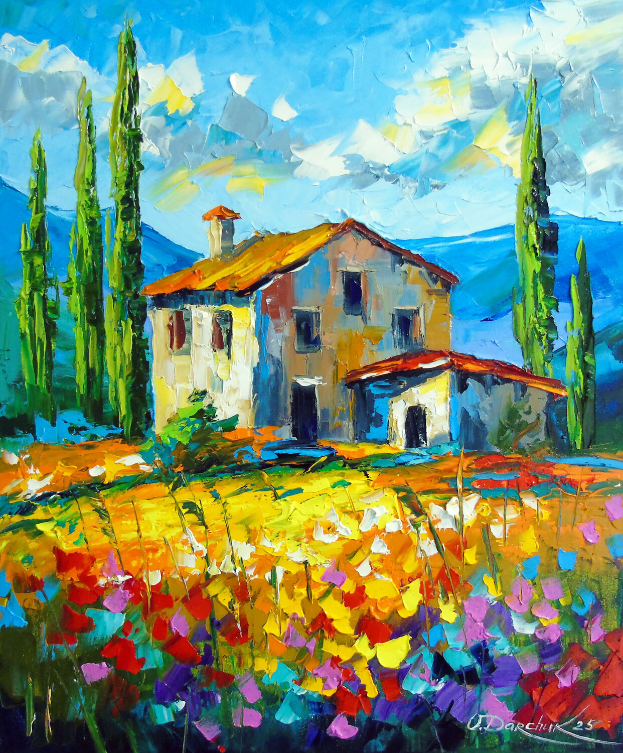 Rainbow Ranch Olha Darchuk Original painting for sale