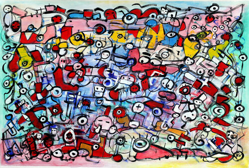 Cellular love by Riccardo Vitiello, Painting for Sale on Select