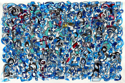Ink on a pin by Riccardo Vitiello, Painting for Sale on Select