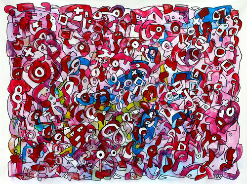 Words are butterflies by Riccardo Vitiello, Painting for Sale on Select