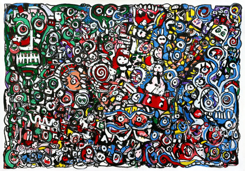 The caterpillar by Riccardo Vitiello, Painting for Sale on Select