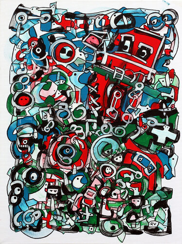 The big match by Riccardo Vitiello, Painting for Sale on Select