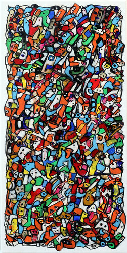 Mask up! by Riccardo Vitiello, Painting for Sale on Select