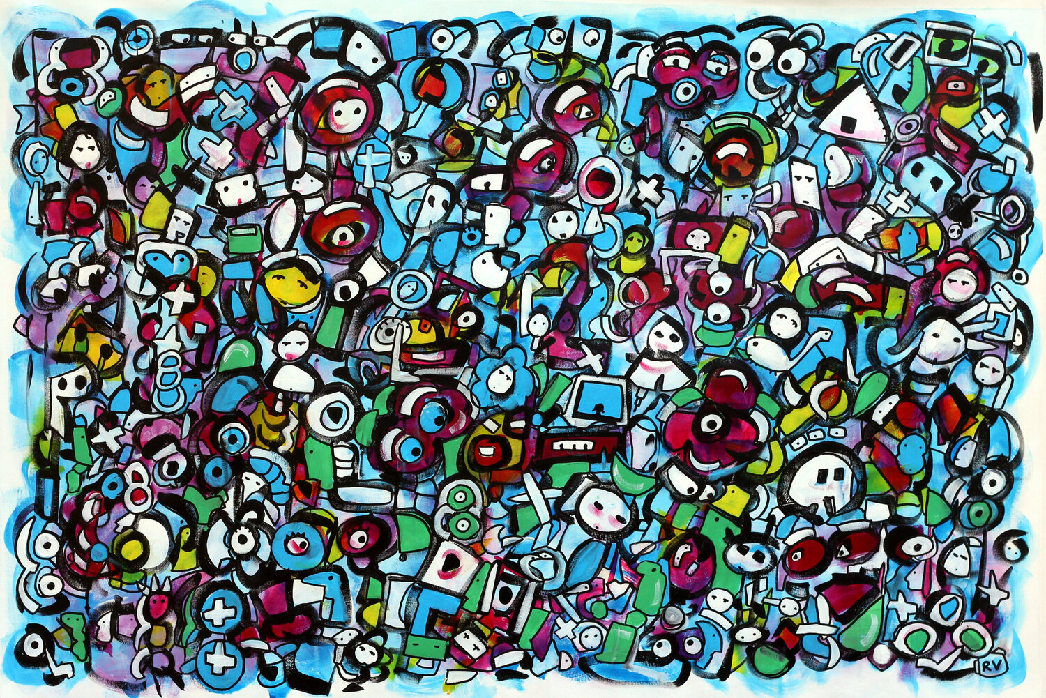 1001 looks Riccardo Vitiello Original painting for sale