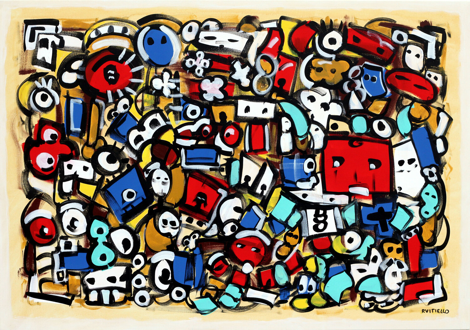 Fitting pieces Riccardo Vitiello Original painting for sale