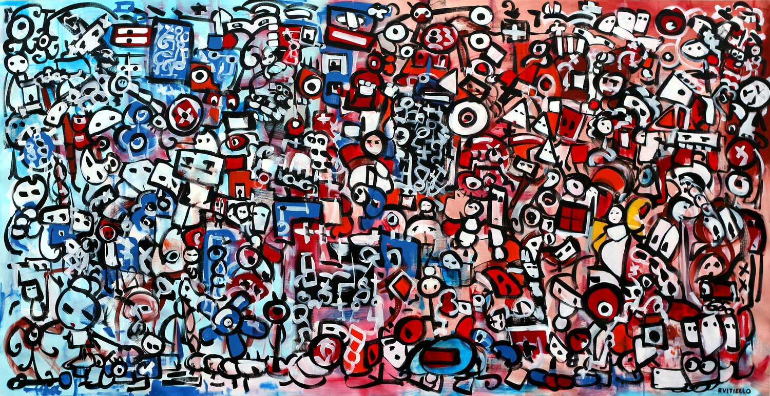 Loosing blue Riccardo Vitiello Original painting for sale