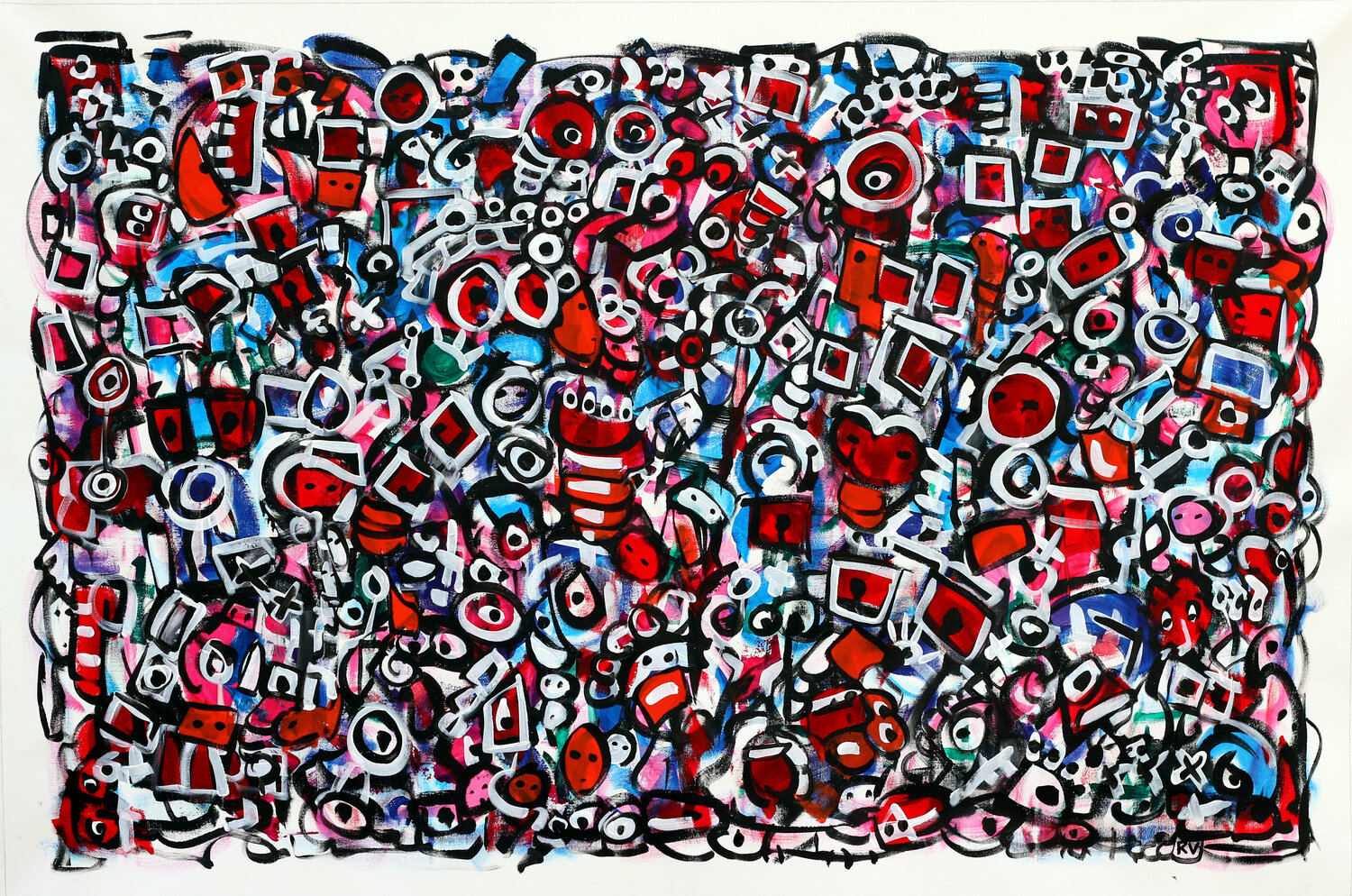 First contact Riccardo Vitiello Original painting for sale