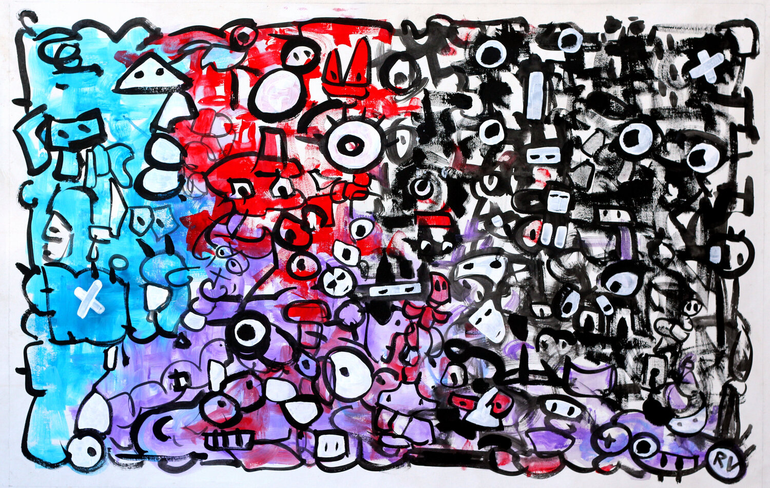 Fade to black Riccardo Vitiello Original painting for sale