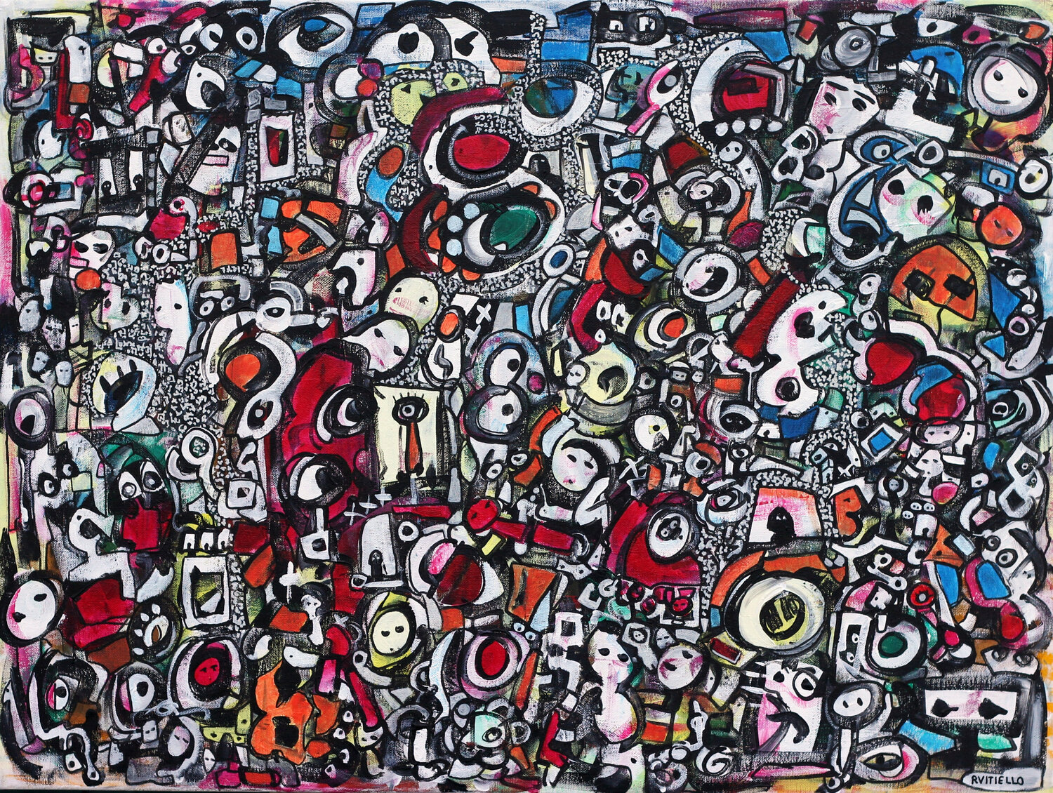 Once we were curious Riccardo Vitiello Original painting for sale