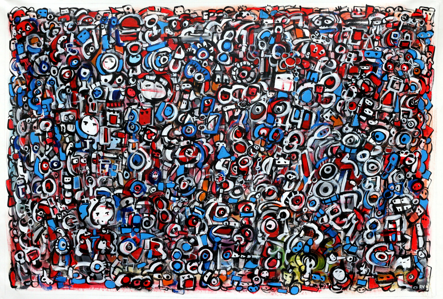 SOS (same old situation) Riccardo Vitiello Original painting for sale