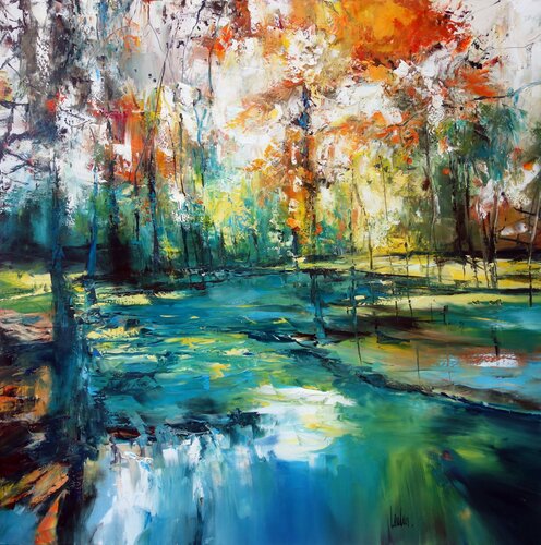 "En écoutant Mystic Merlin" by Thierry Landon, Painting for Sale on Select