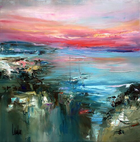 Azurel 2 by Thierry Landon, Painting for Sale on Select