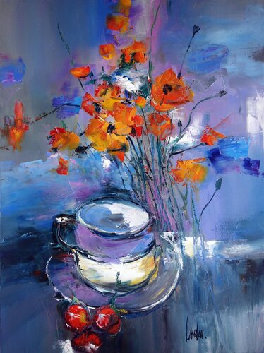 Thé ou café by Thierry Landon, Painting for Sale on Select