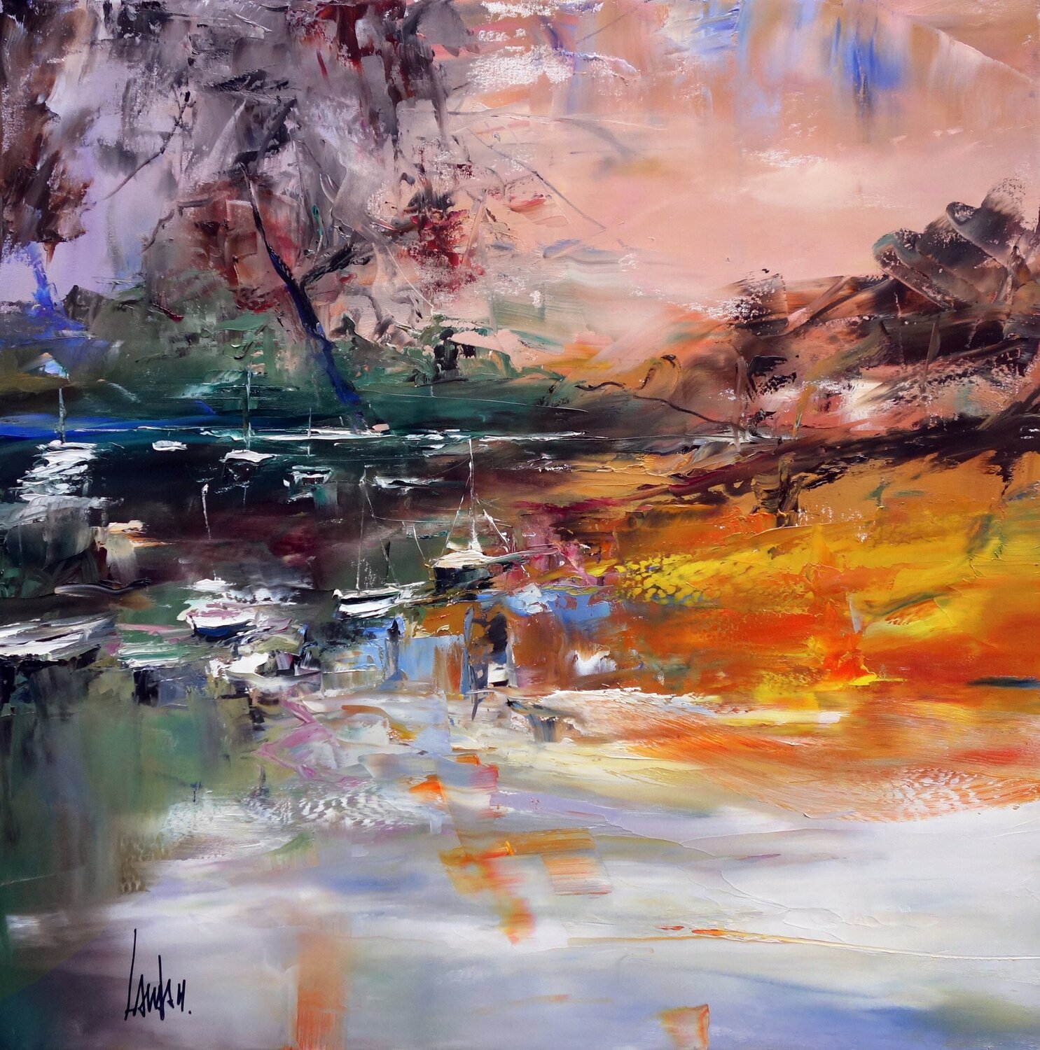 Poésie marine Thierry Landon Original painting for sale