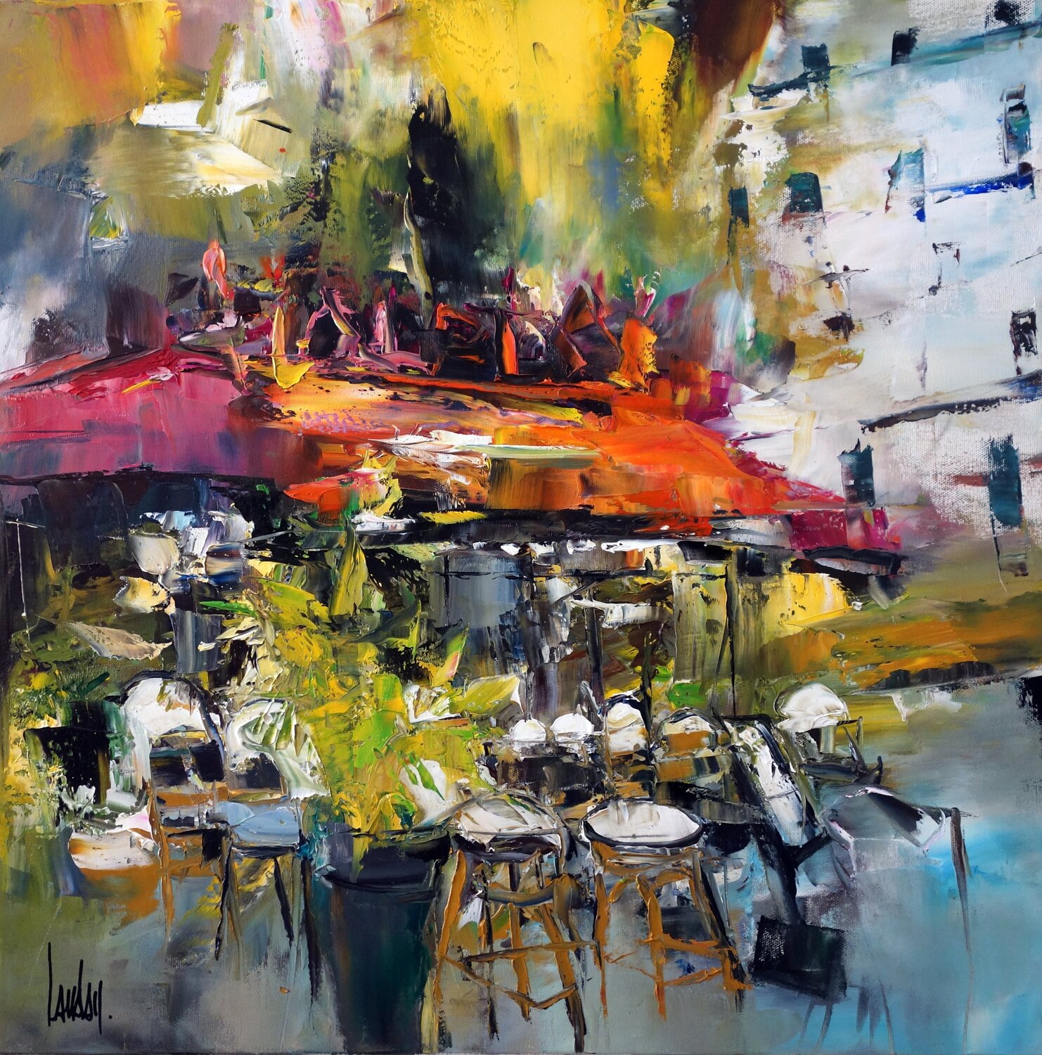 Coffee flash Thierry Landon Original painting for sale
