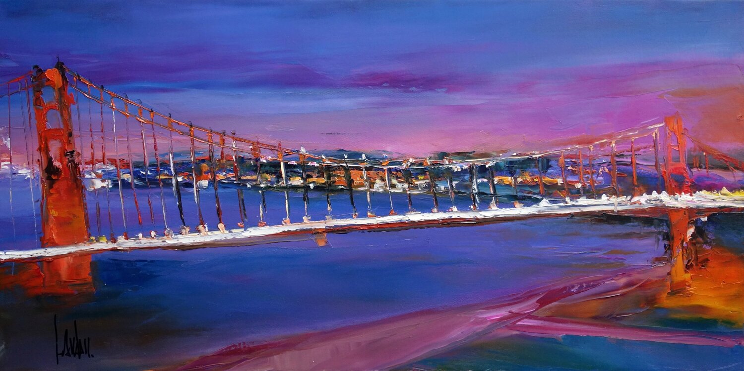 Midnight California Thierry Landon Original painting for sale