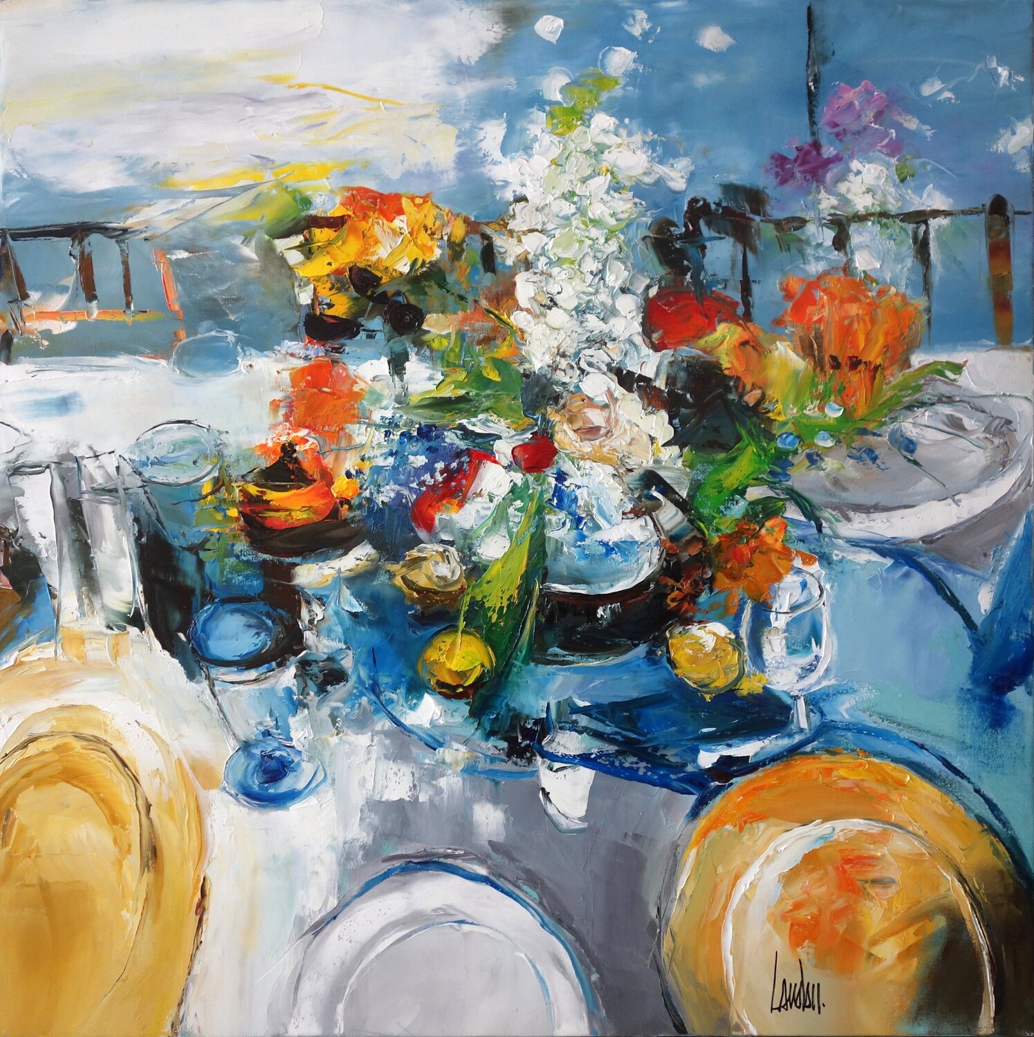 Signature Thierry Landon Original painting for sale