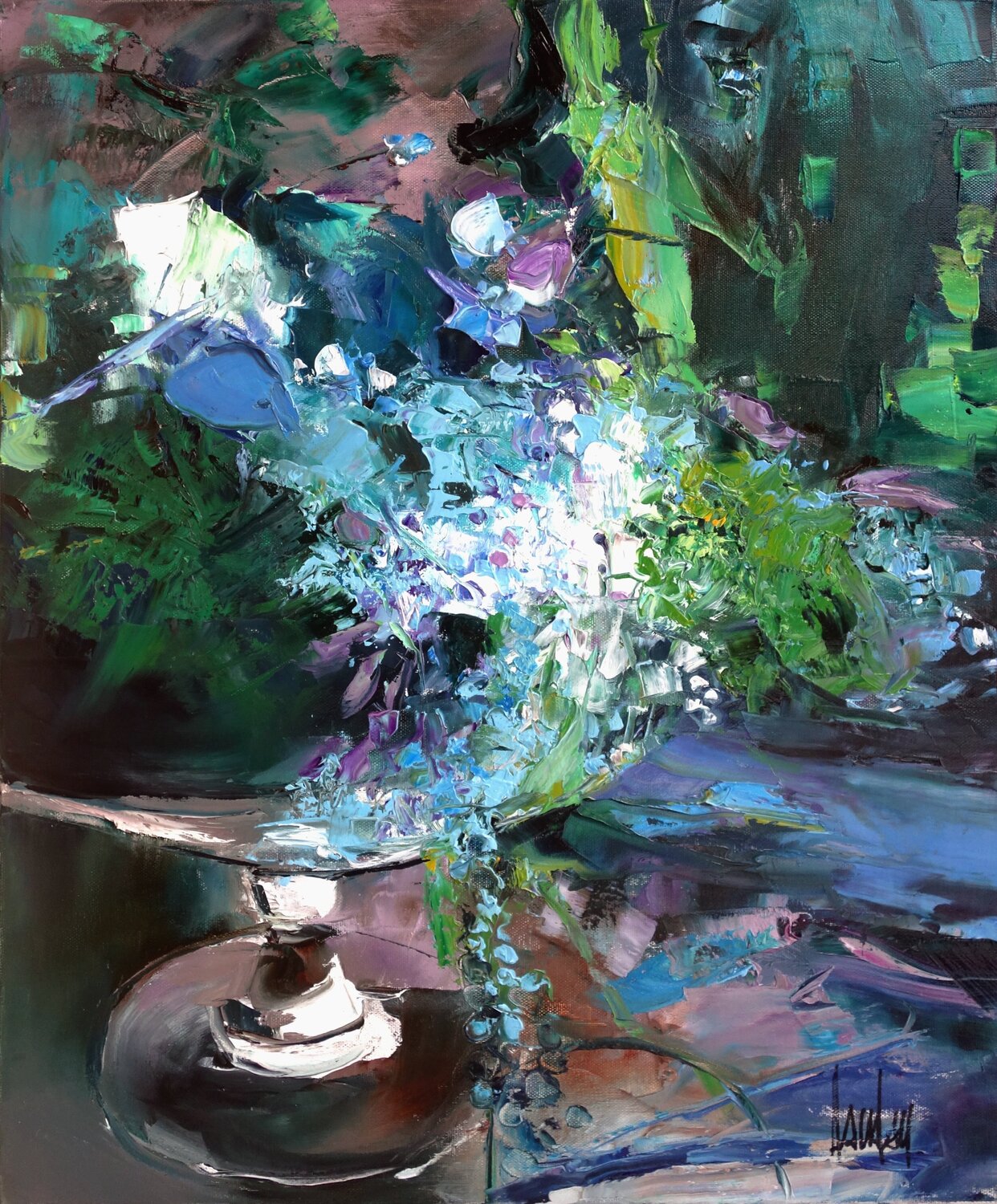 Secret d'alcôve II Thierry Landon Original painting for sale