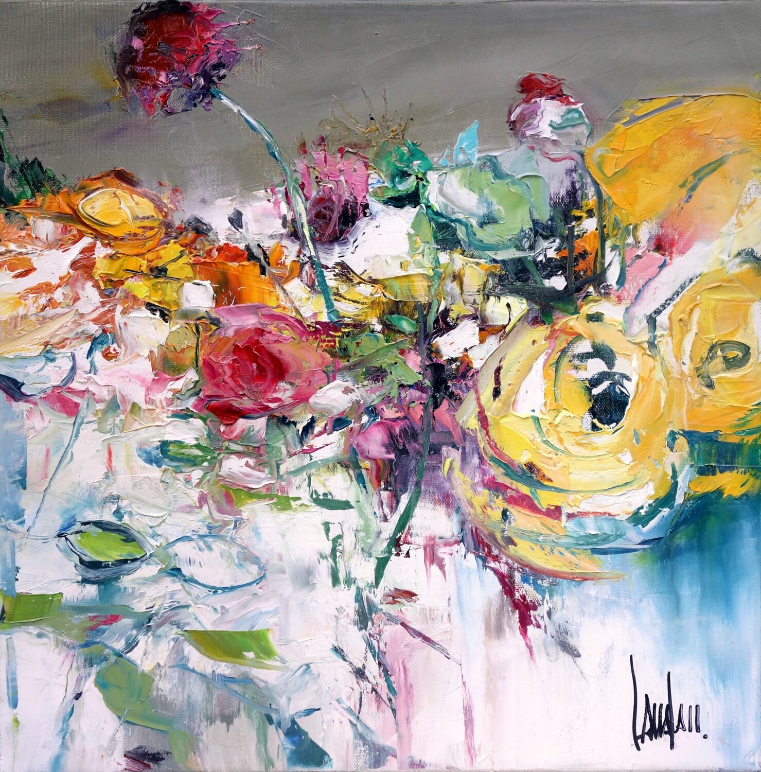 Pic nic Thierry Landon Original painting for sale
