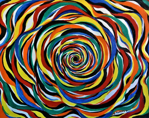 Il buco nero bis (2021) - olio su tela - cm 50 x 40 by Massimo Mancuso, Painting for Sale on Select