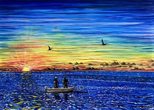 Alba (2023) olio su tela - cm 70 x 50 by Massimo Mancuso, Painting for Sale on Select