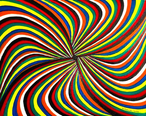 Il buco nero Vortex (2023) - olio su  tela - cm 50 x 40 by Massimo Mancuso, Painting for Sale on Select
