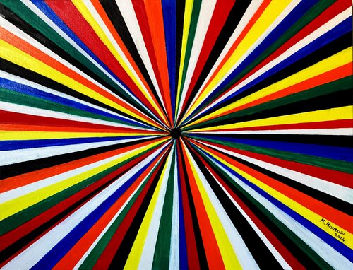 Il buco nero Stars (2024) - olio su  tela - cm 50 x 40 by Massimo Mancuso, Painting for Sale on Select