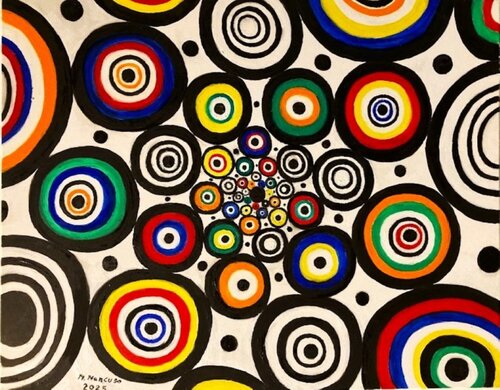Il buco nero Circle (2025) - olio su tela - cm 50 x 40 by Massimo Mancuso, Painting for Sale on Select