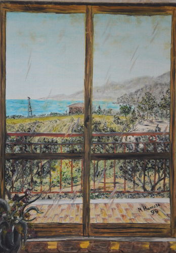 Panorama Via Civitavecchia (1995)- olio su tela - cm 30 x 40 by Massimo Mancuso, Painting for Sale on Select