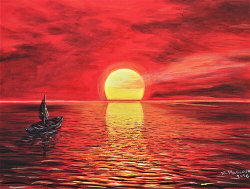 Riflessi (2018) - olio su tela - cm 40 x 30 by Massimo Mancuso, Painting for Sale on Select