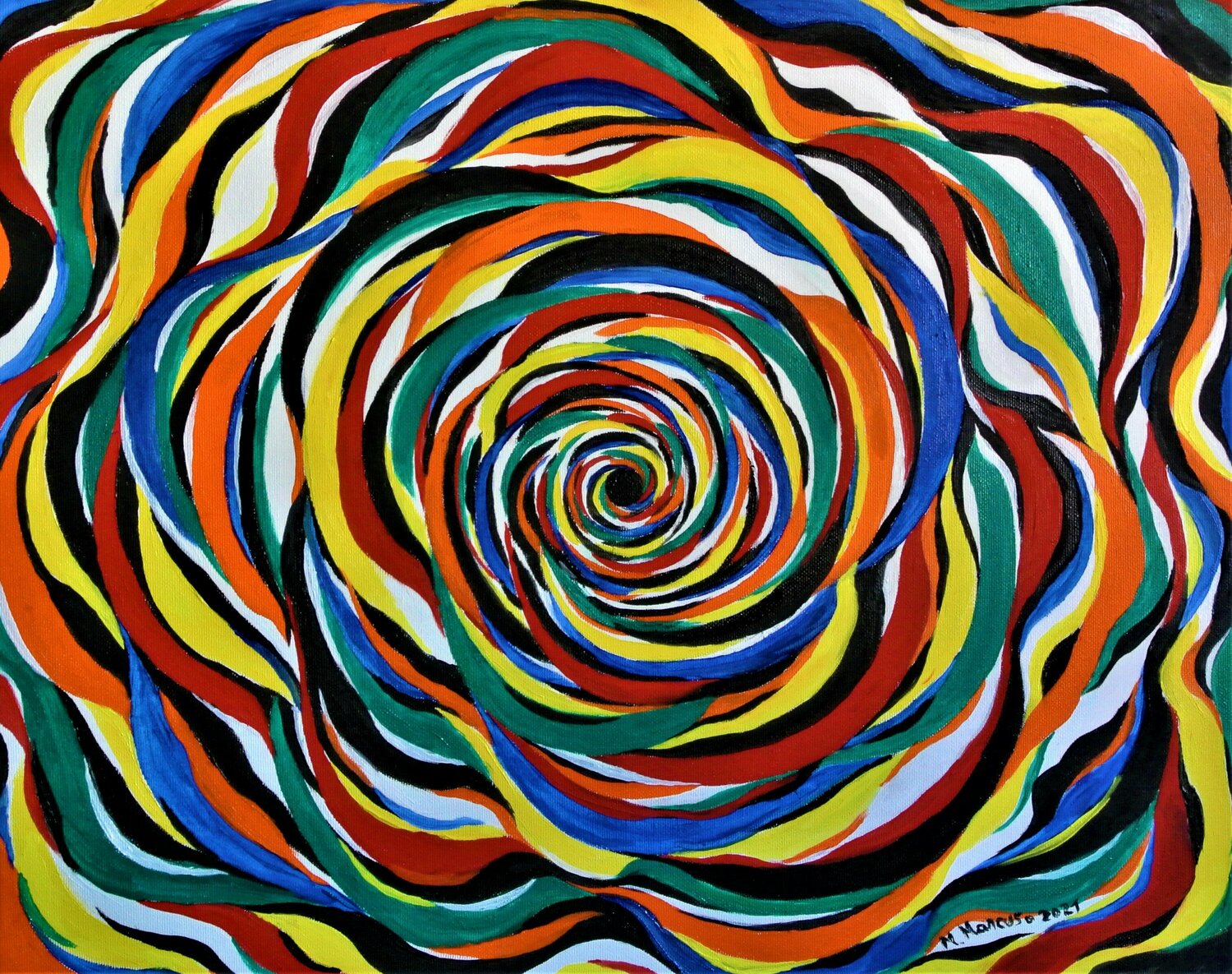 Il buco nero bis (2021) - olio su tela - cm 50 x 40 Massimo Mancuso Original painting for sale