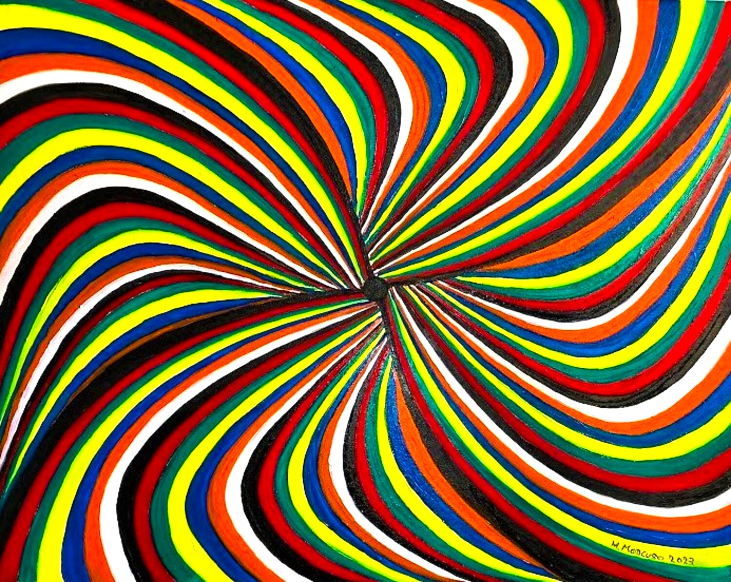 Il buco nero Vortex (2023) - olio su  tela - cm 50 x 40 Massimo Mancuso Original painting for sale