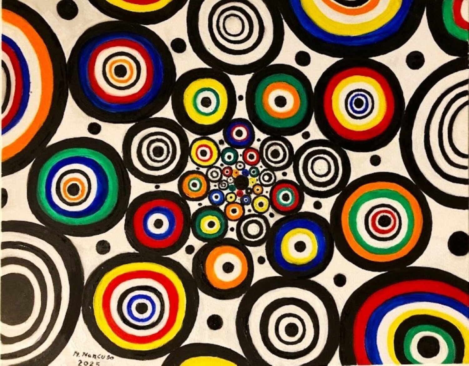 Il buco nero Circle (2025) - olio su tela - cm 50 x 40 Massimo Mancuso Original painting for sale