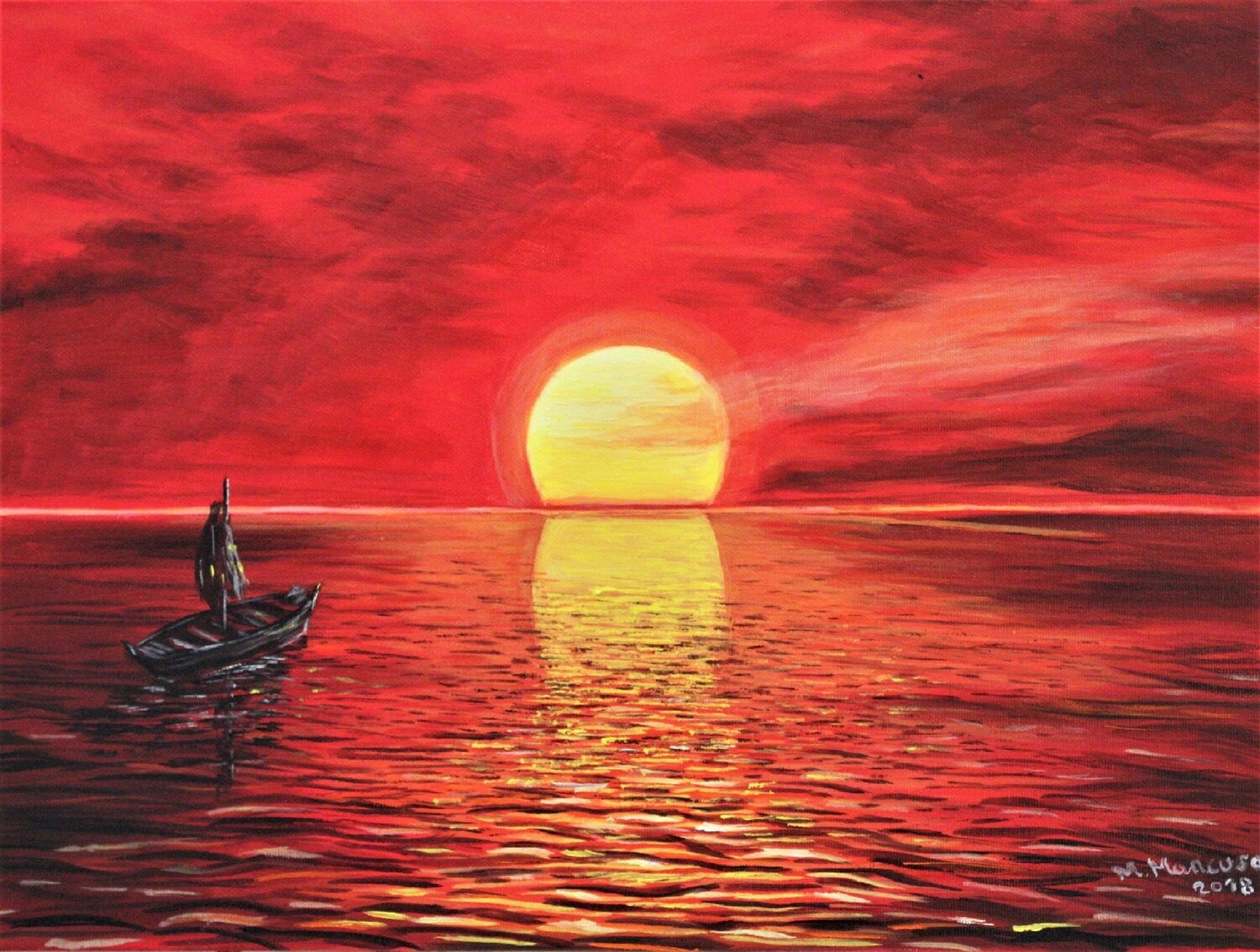 Riflessi (2018) - olio su tela - cm 40 x 30 Massimo Mancuso Original painting for sale