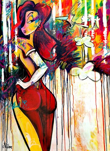 Coup de foudre de Roger Rabbit by Eddy Vitalone, Painting for Sale on Select