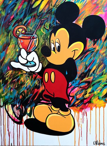 Mickey adore le spritz by Eddy Vitalone, Painting for Sale on Select