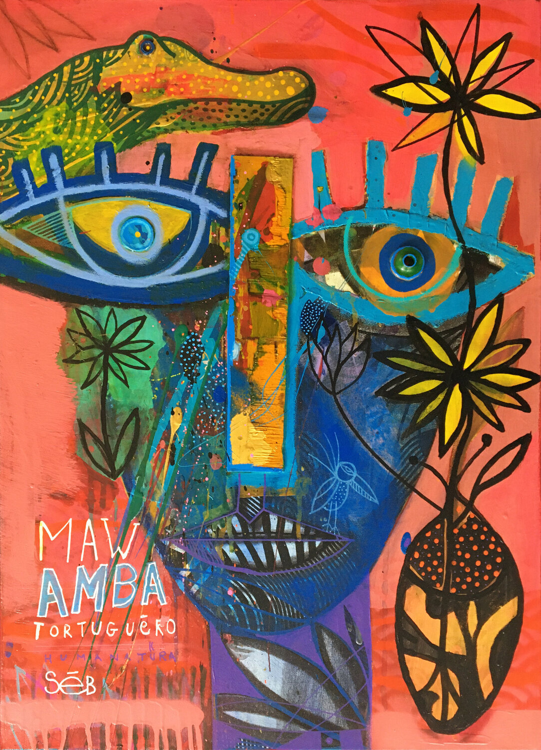Mawamba Tortuguero Seb Original painting for sale