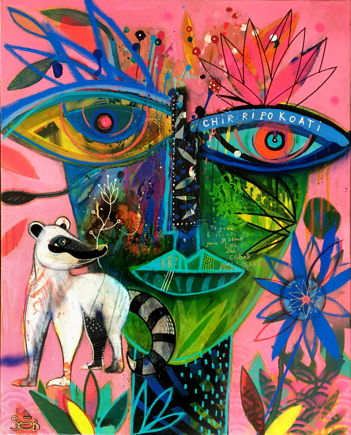 Chirripo Koati Seb Original painting for sale