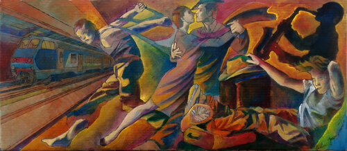 VIAGGIATORI by Paola Imposimato, Painting for Sale on Select