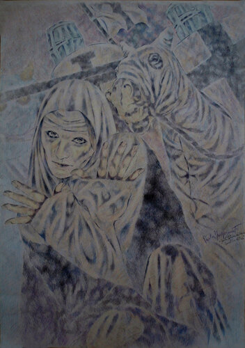 SANTA CATERINA OPERATRICE DI PACE by Paola Imposimato, Drawing for Sale on Select