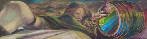 IL FASCINO E IL CALICE DI VINO by Paola Imposimato, Painting for Sale on Select