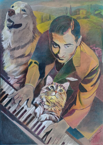 IL PIANO IN CAMPAGNA by Paola Imposimato, Painting for Sale on Select