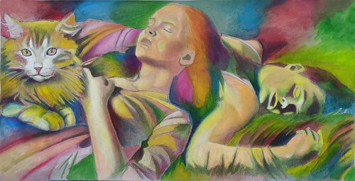 IL RIPOSO DELLE PADRONCINE by Paola Imposimato, Painting for Sale on Select