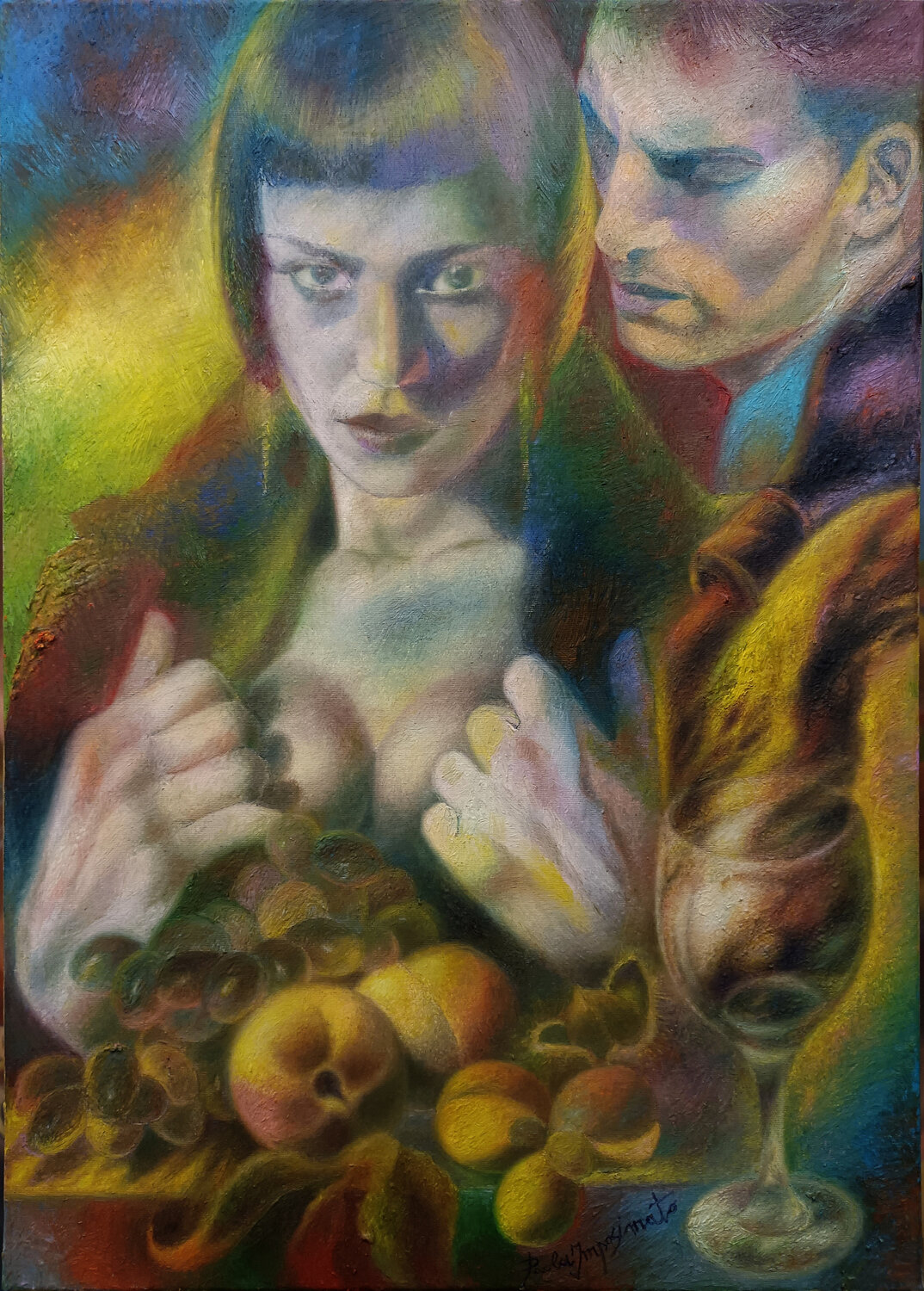 IL GUIZZO DEL VINO Paola Imposimato Original painting for sale