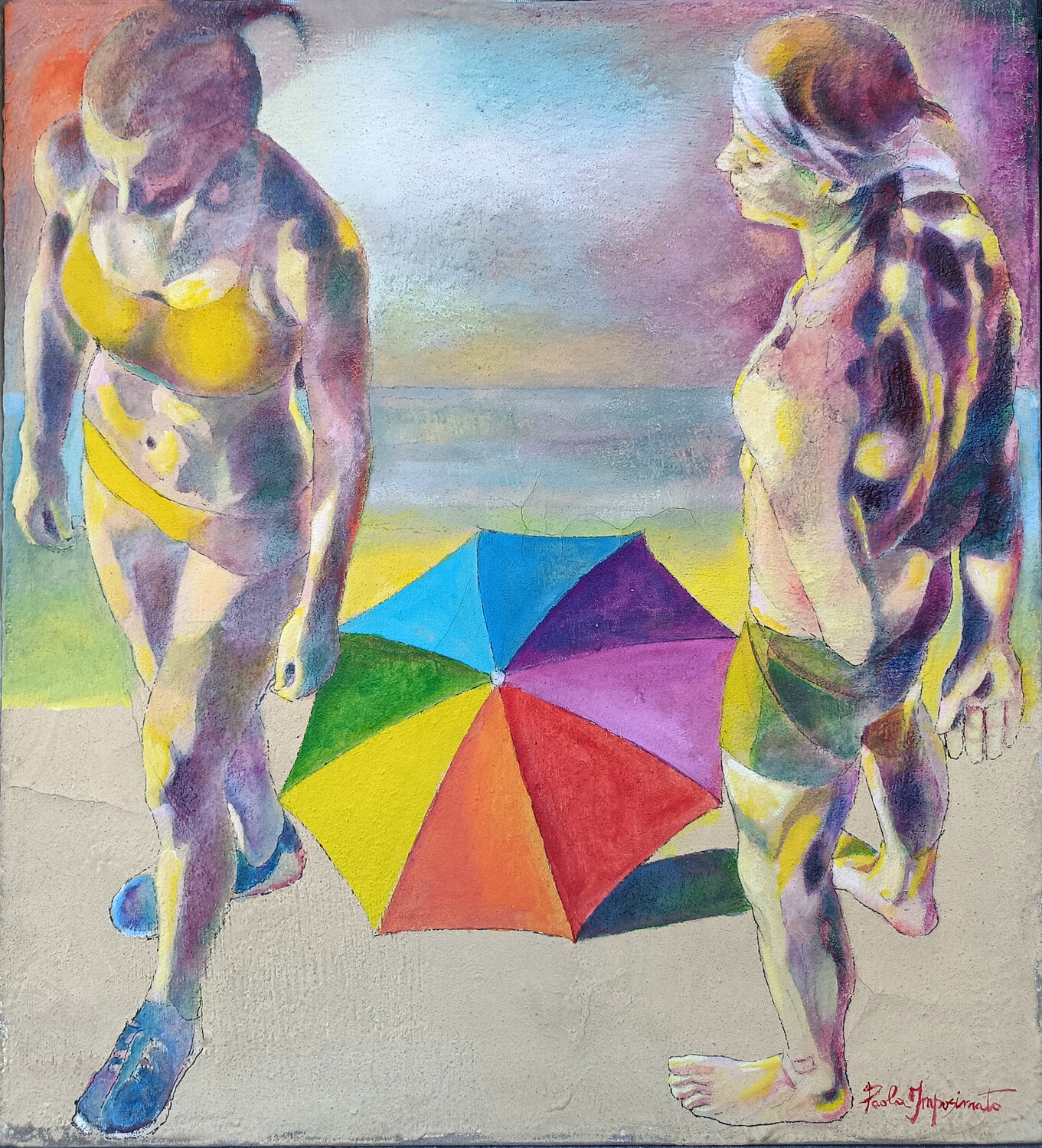 SULLA BATTIGIA Paola Imposimato Original painting for sale