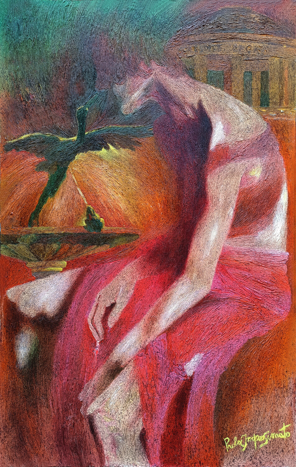 LA DIVINITÀ DELLE SORGENTI Paola Imposimato Original painting for sale